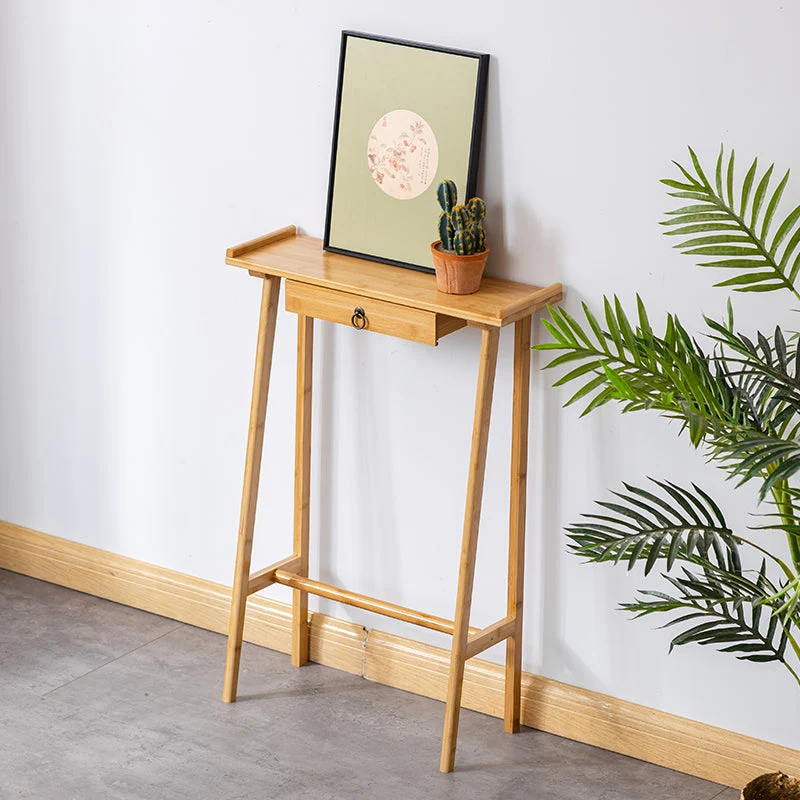 Modern Rectangular Console Table Wooden Console Sofa Table in Brown/Natural