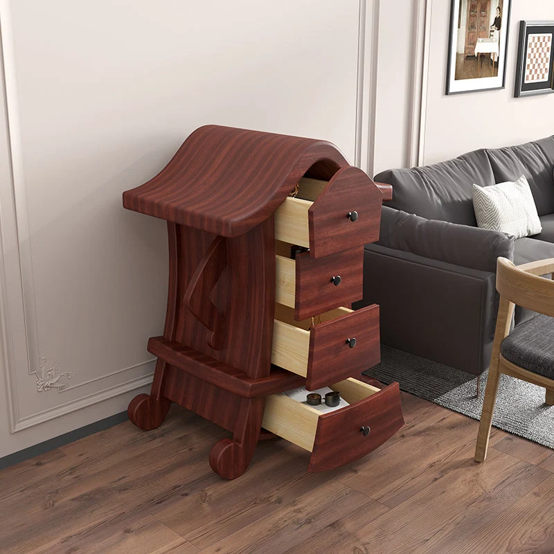 Contemporary Vertical Lingerie Chest Wood Storage Bachelor Chest for Home