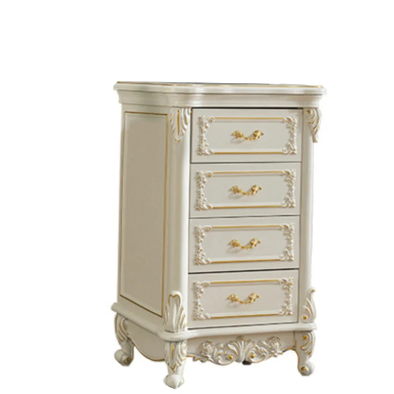 Glam Vertical Lingerie Chest Rubber Wood Storage Dresser for Home