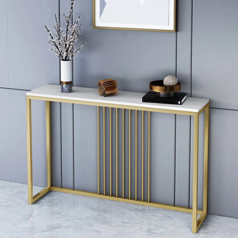 Rectangle Shape Contemporary Console Table Stone Sofa Table in for Hall