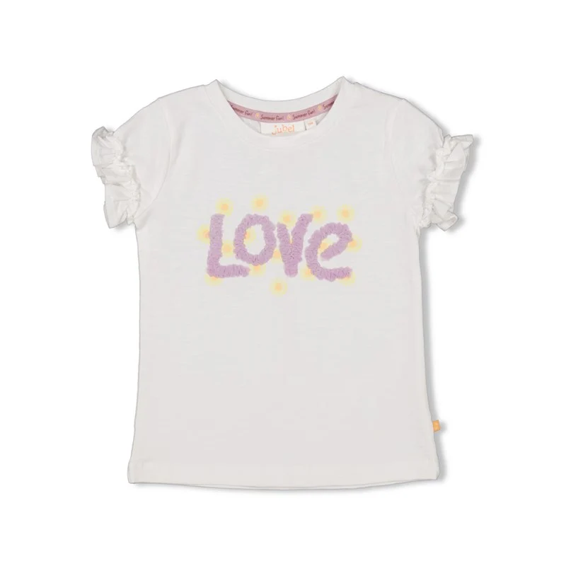 Jubel-T-Shirt - Sunny Side Up-Weiss