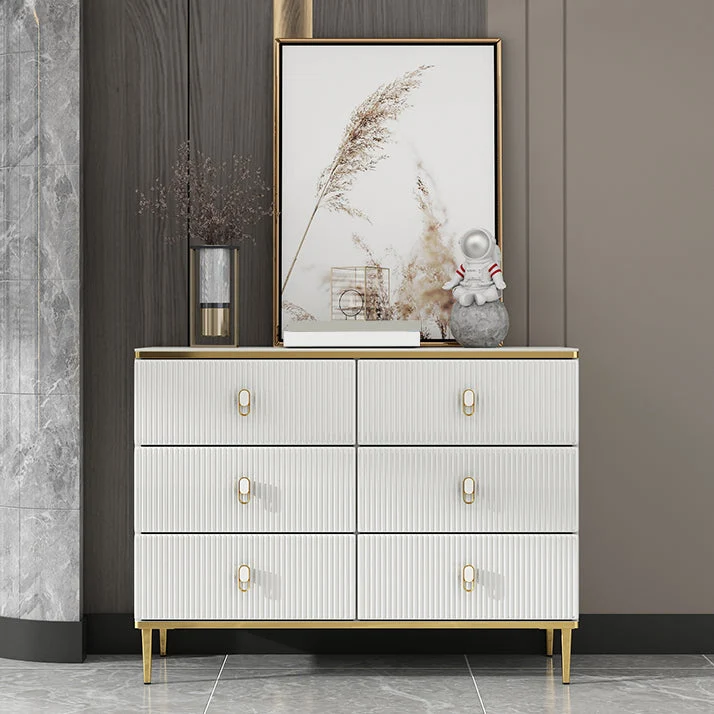 Classic Glam Dresser Wooden Storage Chest Dresser with 6 Drawers