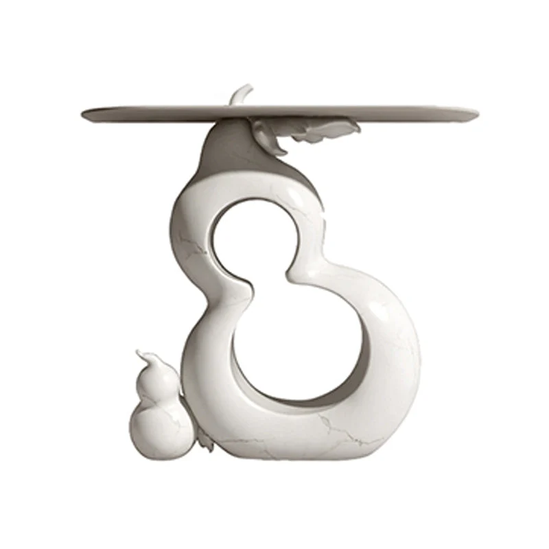 Half Moon Shape Contemporary Console Table White Console Sofa Table