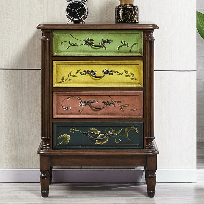 Traditional Style Vertical Lingerie Chest Wood Storage Bachelor Chest for Bedroom