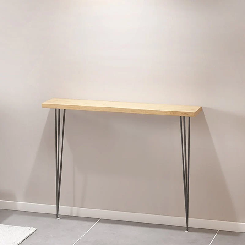 Rectangle Shape Contemporary Console Table Natural Console Sofa Table with 2 Legs