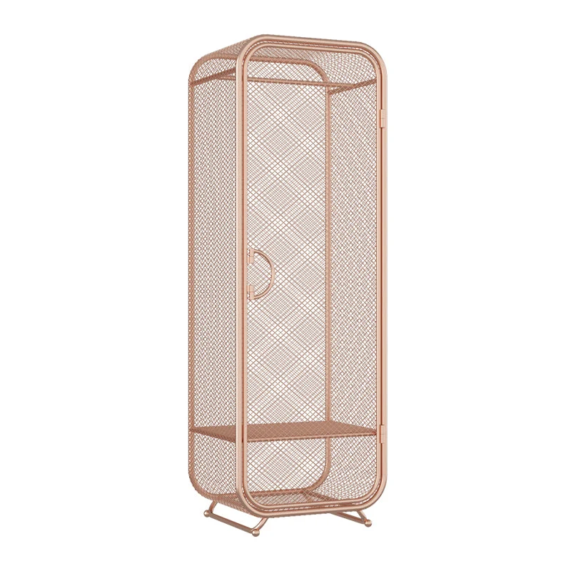Bedroom Metal Wardrobe Cabinet Industrial Storage Cabinet with Garment Rod