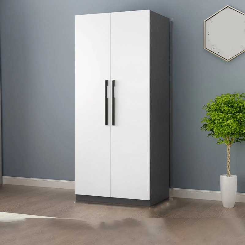 Modern Wood Frame Wardrobe Armoire Freestanding Wardrobe with Shelves