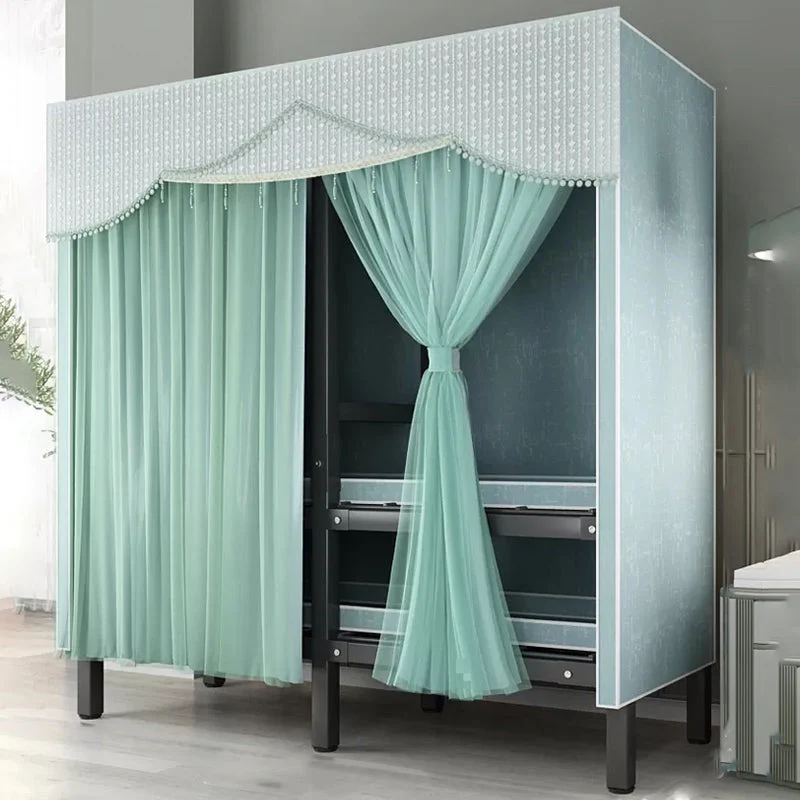 Foldable Metal Frame Wardrobe Wardrobe Freestanding Wardrobe with Garment Rod