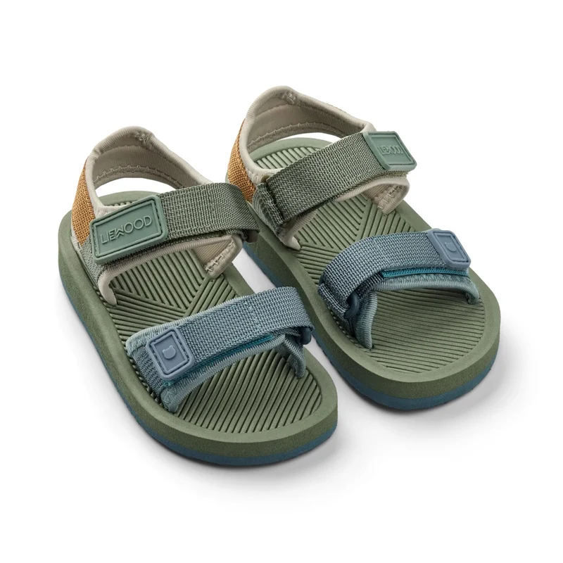 Monty Sandals 9311 Hunter green multi mix