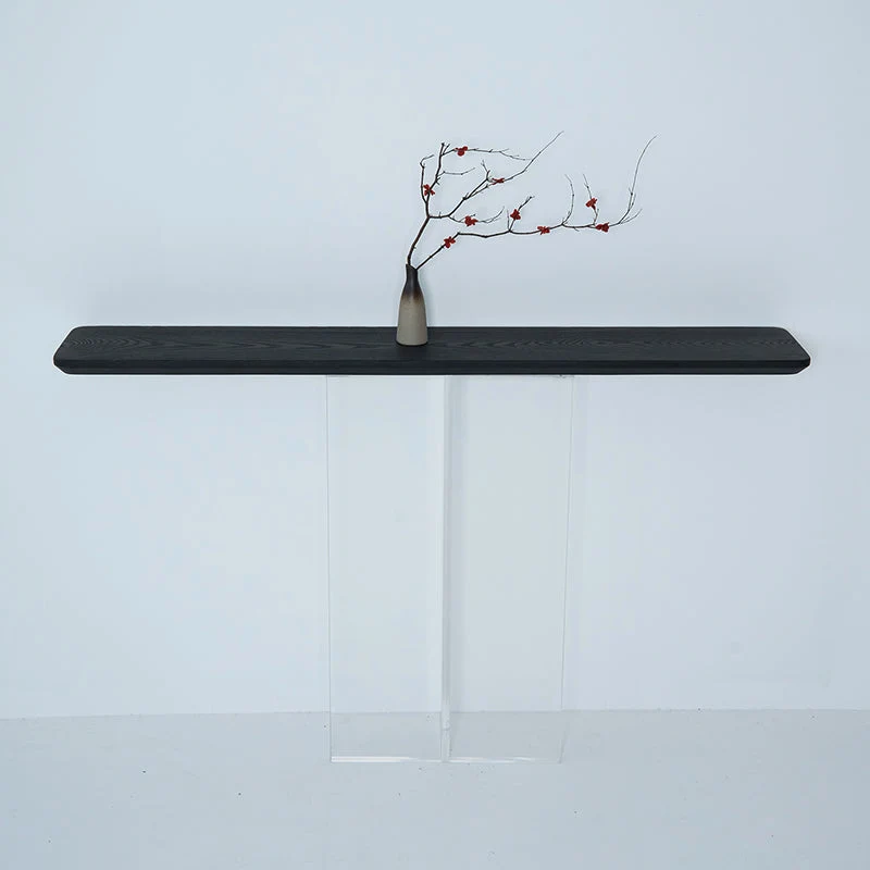 Contemporary Ash Console Accent Table with Rectangle Top for Hall
