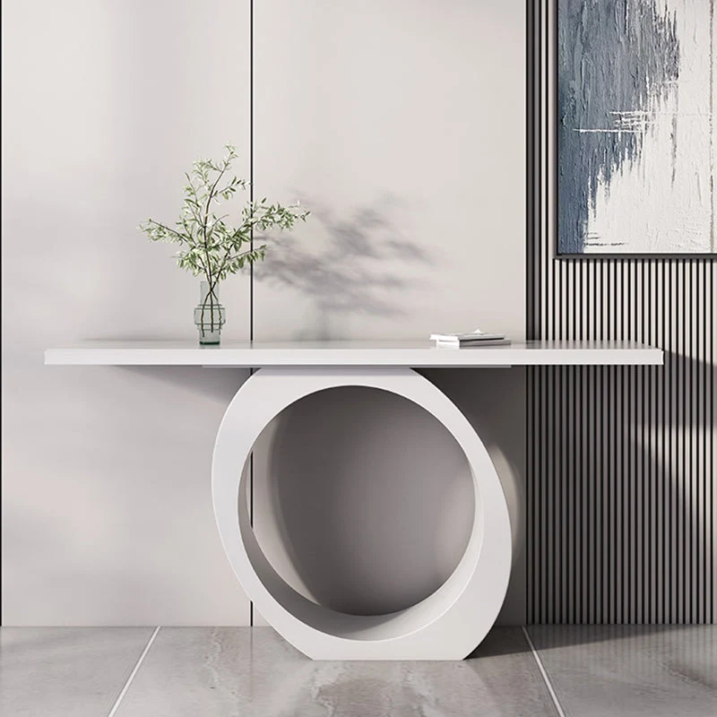Contemporary Wooden Console Accent Table with Rectangle Top for Hall