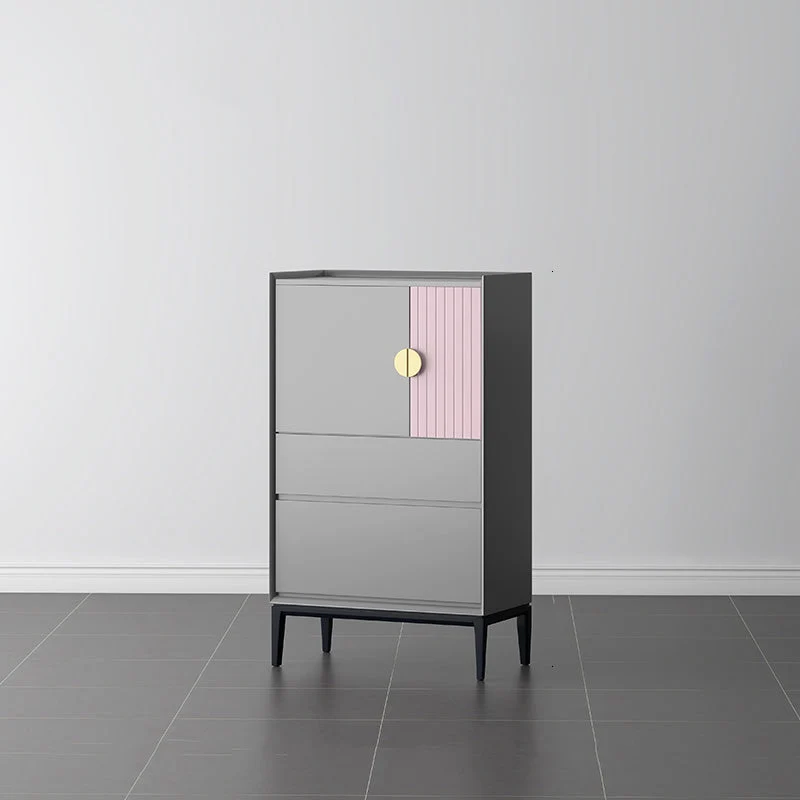 Modern Vertical Storage Chest with Soft-Close Drawers for Home