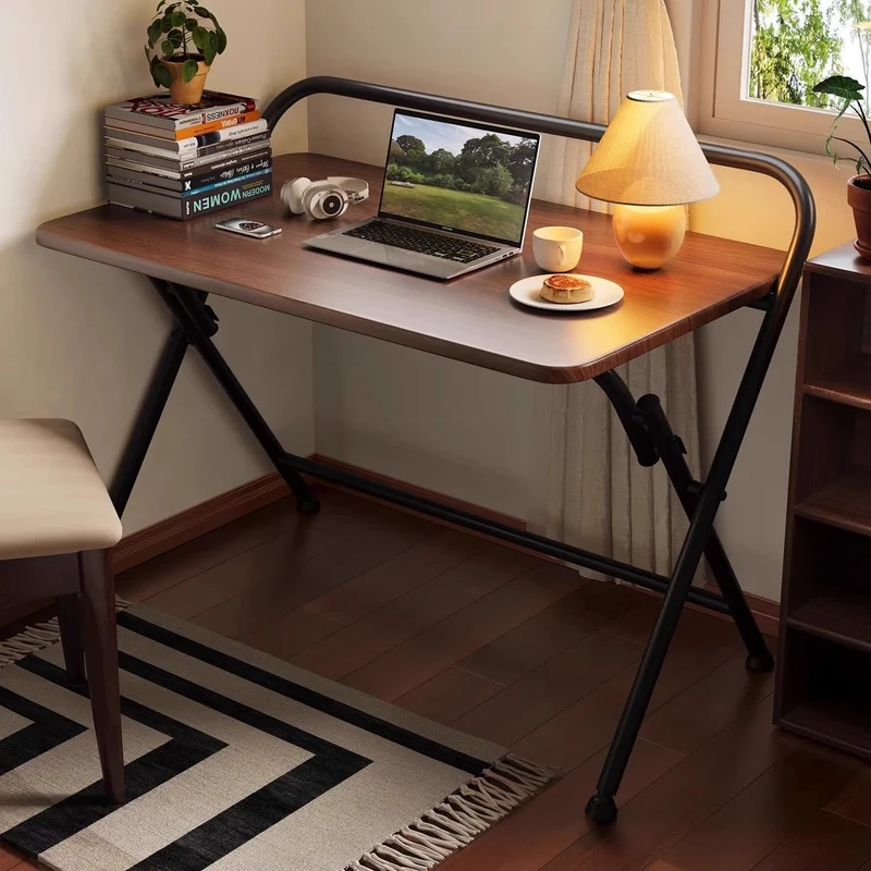 Modern Minimalist Rectangular MDF Iron Foldable Desks For Home Office