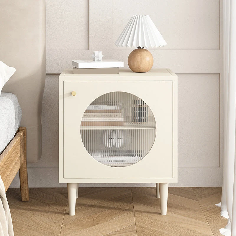 Industrial Accent Table Nightstand Antique Finish Bedside Cabinet