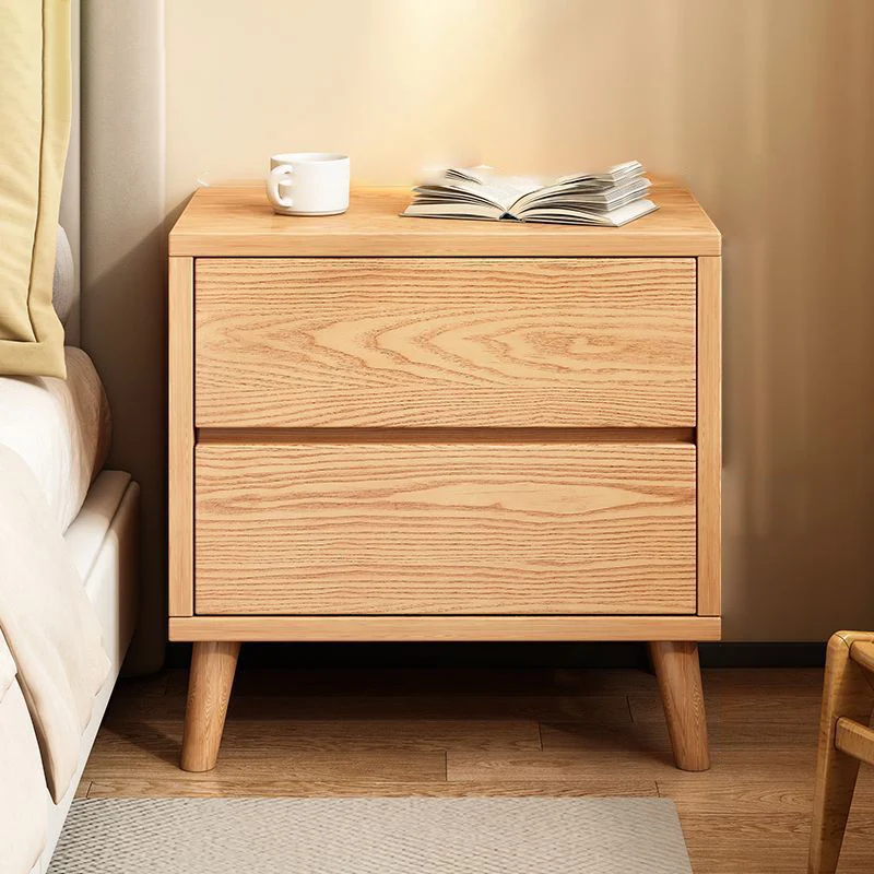 Modern Minimalist Eco-Friendly Board Rectangular Nightstand 2/3 Drawers For Bedroom