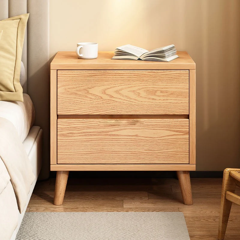 Modern Minimalist Eco-Friendly Board Rectangular Nightstand 2/3 Drawers For Bedroom