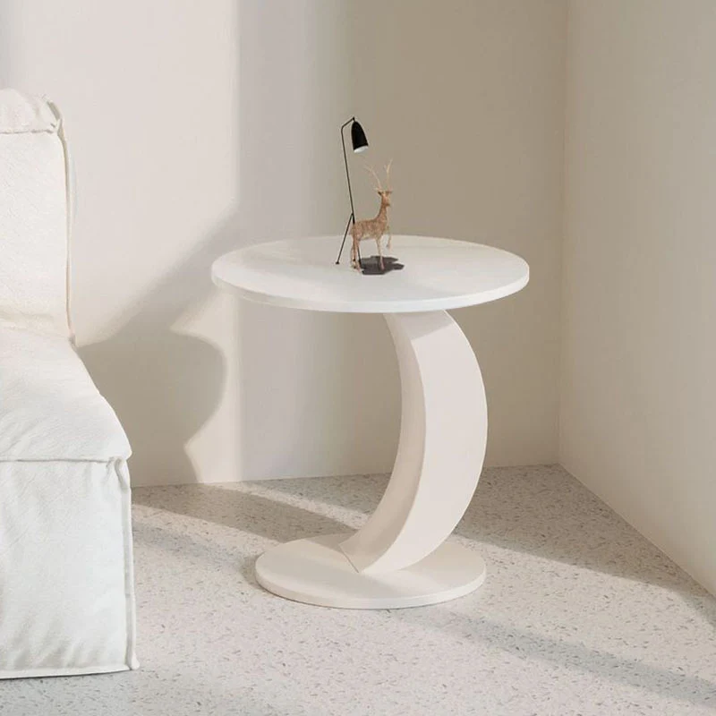 Contemporary Scandinavian Oval Stone Slab Carbon Steel Coffee Table For Living Room