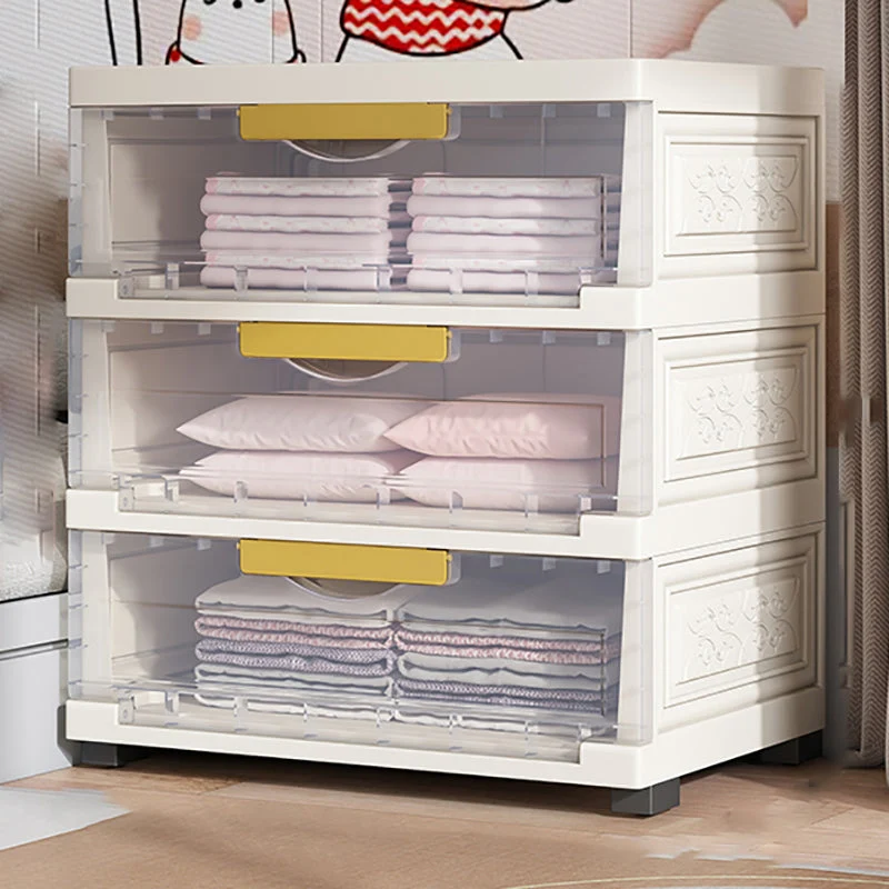 Hinged Wardrobe Closet Contemporary Plastic Storage Cabinet for Home