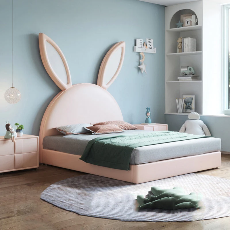 84.65 inch Wide Contemporary Bed Frame Pine Wood Bed with Headboard