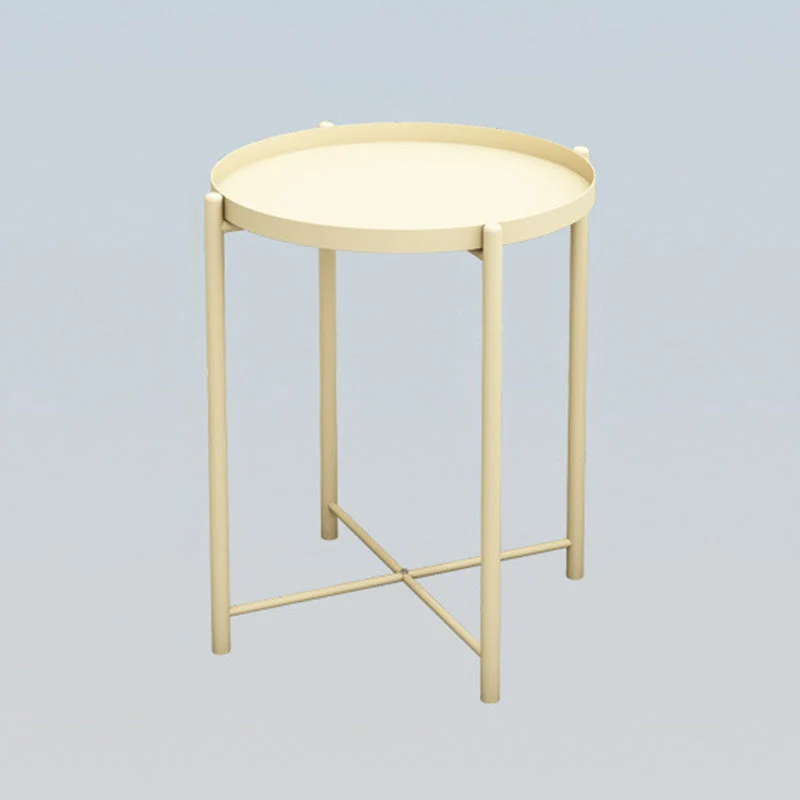 Modern Accent Table Nightstand Metal Antique Finish Night Table