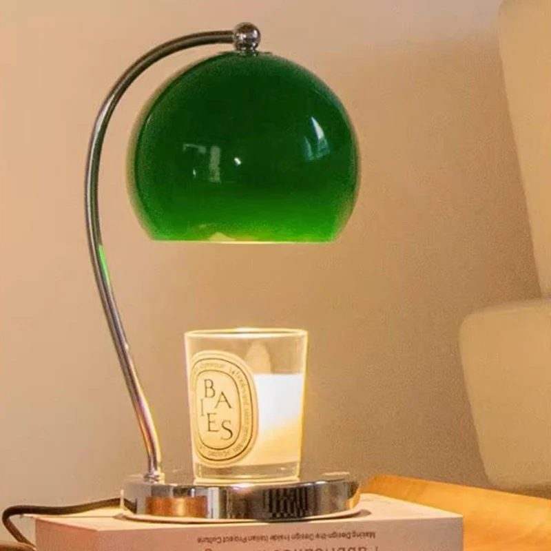 Contemporary Scandinavian Spherical Shape Iron Glass 1-Light Melting Wax Table Lamp For Bedroom