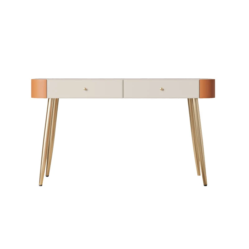Luxurious Vanity Set with Padded Stool 5 Storage Drawers Vanity Desk