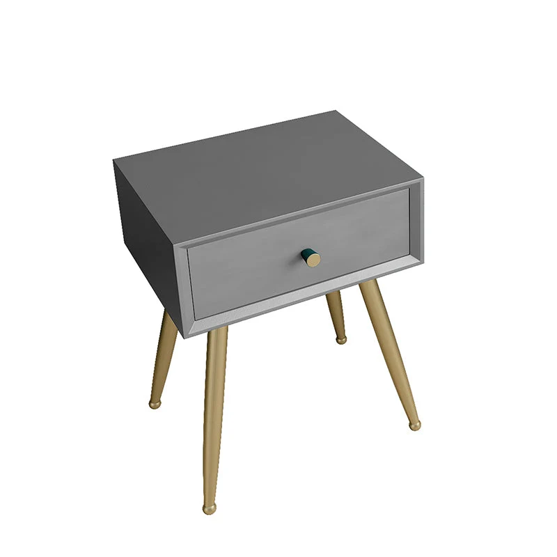 Glam Imitation Wood Nightstand Drawer Storage Legs Included Bed Nightstand
