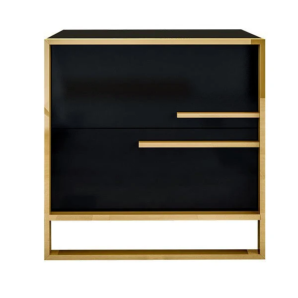 20'' Tall Accent Table Nightstand 2-Drawer Solid Wood Glam Nightstand with Legs