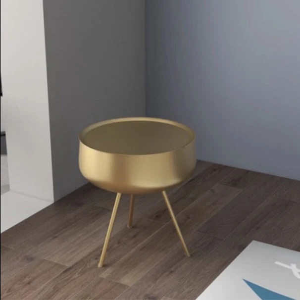 Modern 20'' Tall Bed Nightstand Metal Open Storage Leg Inchuded Accent Table Nightstand
