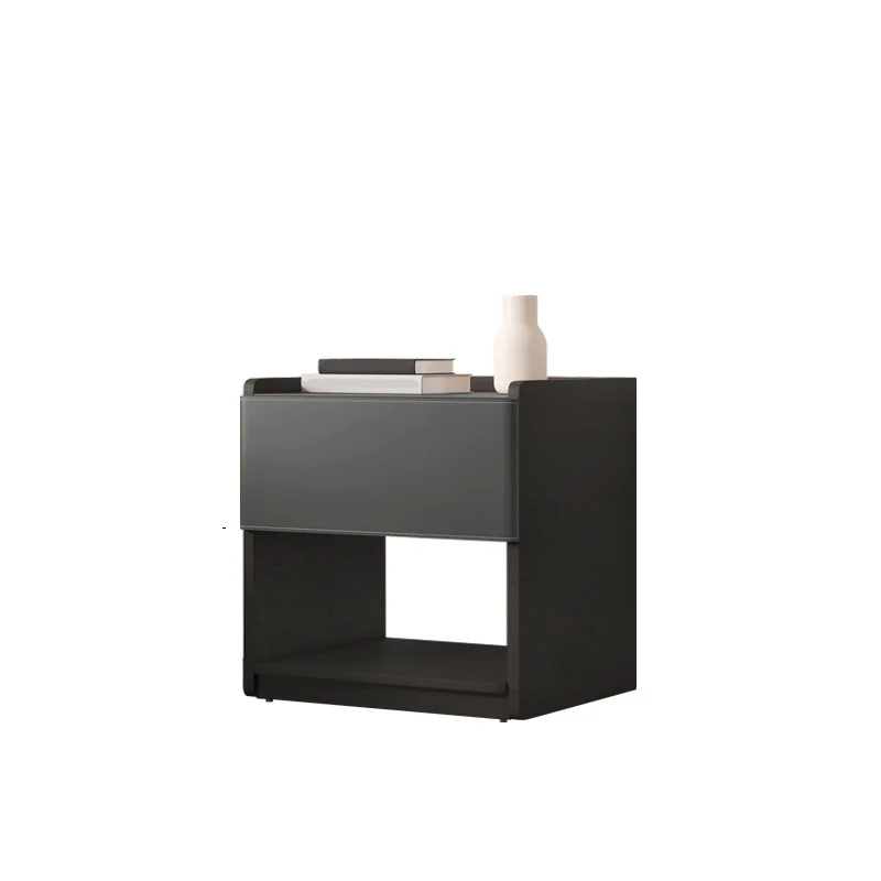 20" Tall 1 - Drawer Nightstand Modern Faux Leather Nightstand