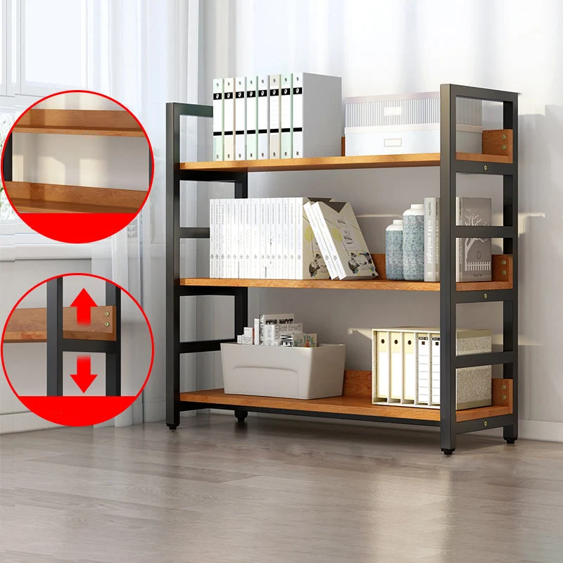Modern Style Open Back Bookshelf Engineered Wood Bookcase for Office