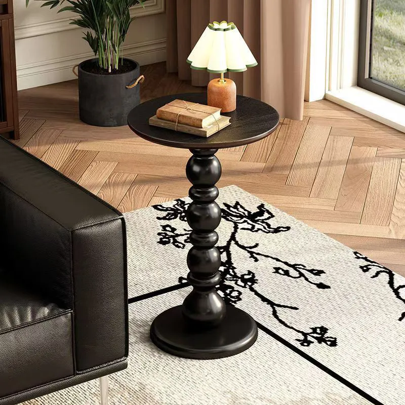 Modern Mid-Century Round Plywood Rubberwood Coffee Table 1/2-Tier For Living Room