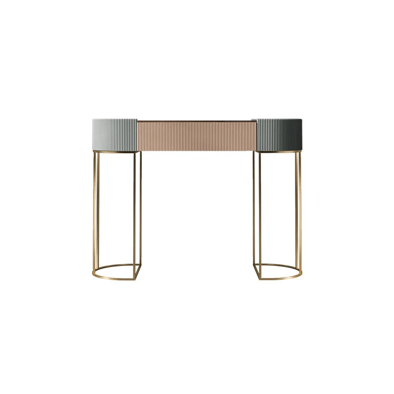 Contemporary Wood Makeup Vanity Set Glass Top Vanity Dressing Table
