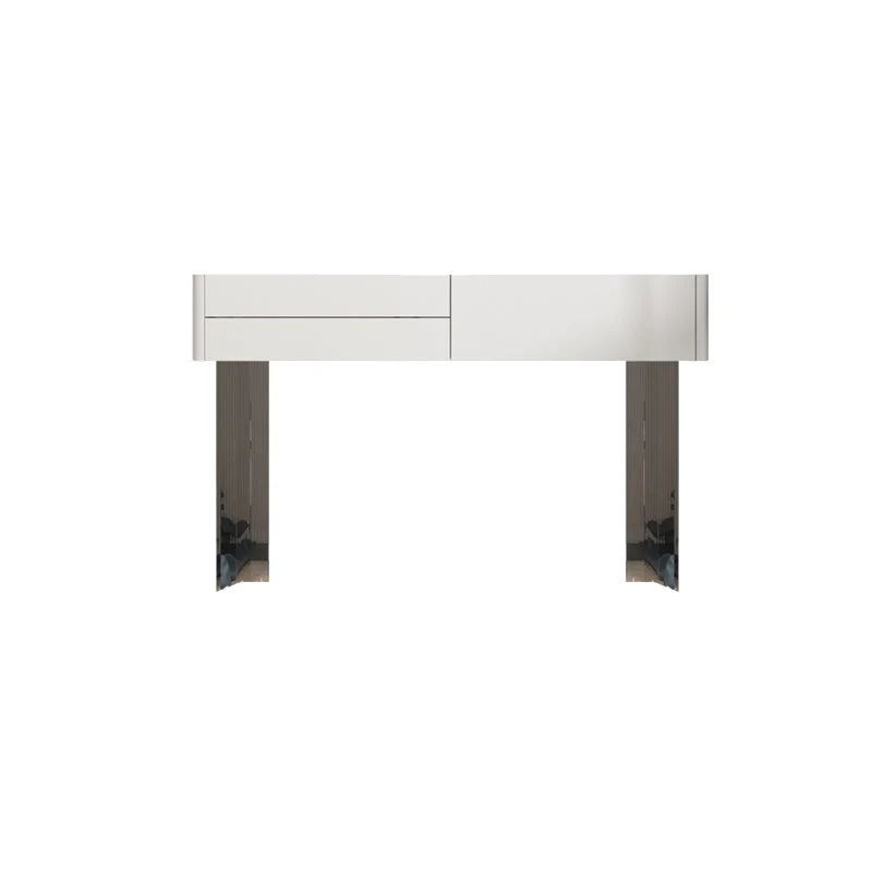 Contemporary Makeup Vanity Desk Slate Top Vanity Dressing Table Set