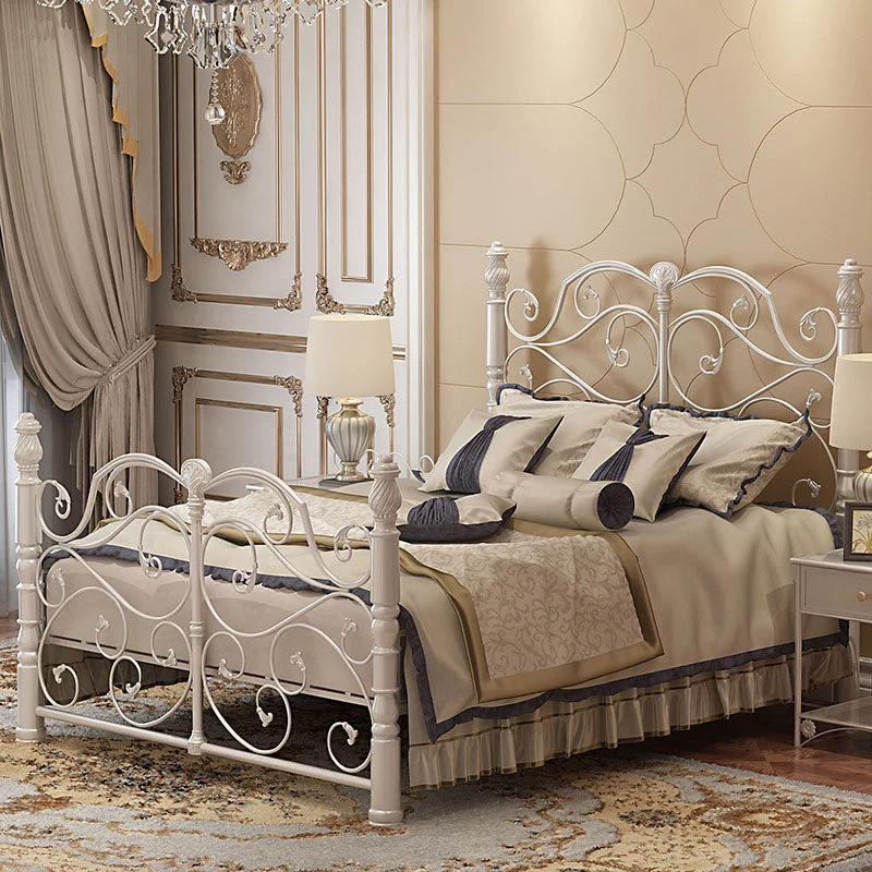 Industrial Standard Bed Metal Bed with Headboard and Footboard