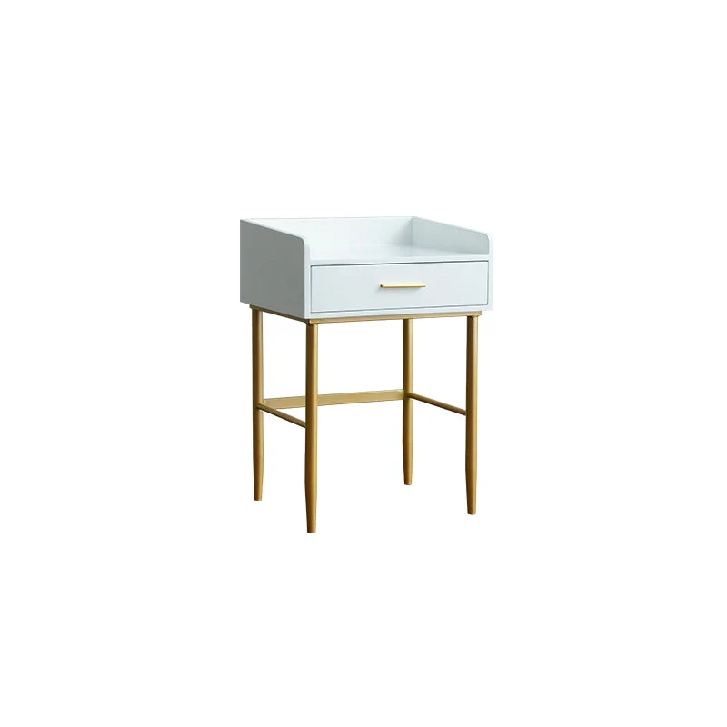Wooden Vanity Set with 1 Drawer Luxurious Make-up Vanity in White/Grey