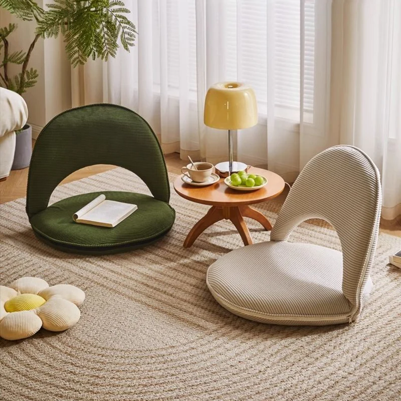 Modern Minimalist Oval Foldable Sherpa Fabric Corduroy Carbon Steel Accent Chair Backrest Armless For Living Room