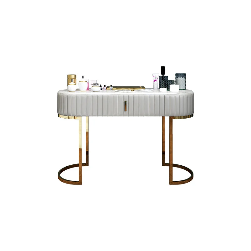 Wood Vanity Set with Stool and Mirror Stone Top Vanity in Grey