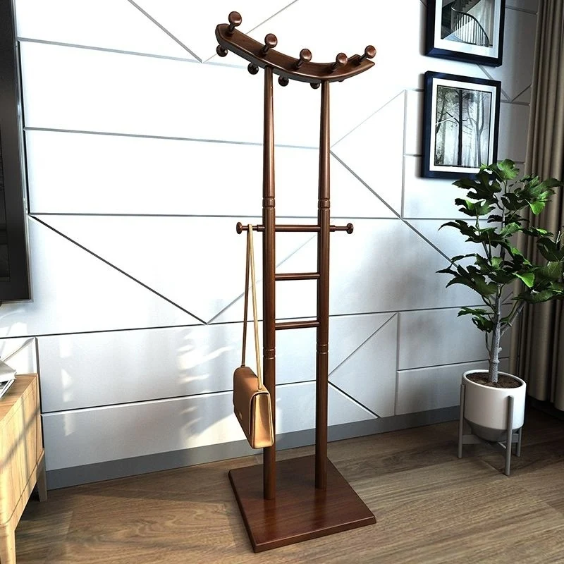 Modern Minimalist Boat-Shaped Hook Rubberwood MDF Display Rack For Living Room
