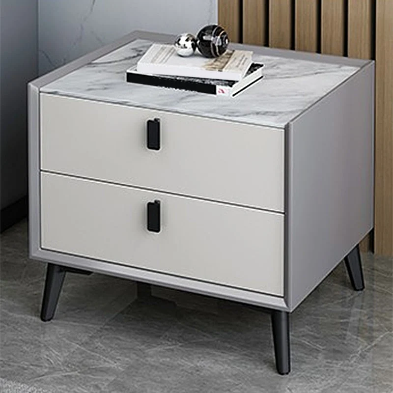 Wood Nightstand Or End Table 18.5" Tall Bed Nightstand with Drawers and Legs