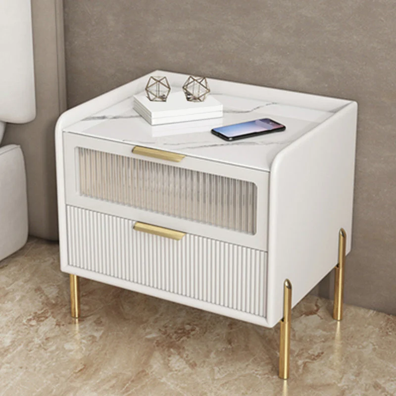 Wood Nightstand 16" Wide Bed Nightstand with Draewrs and Legs