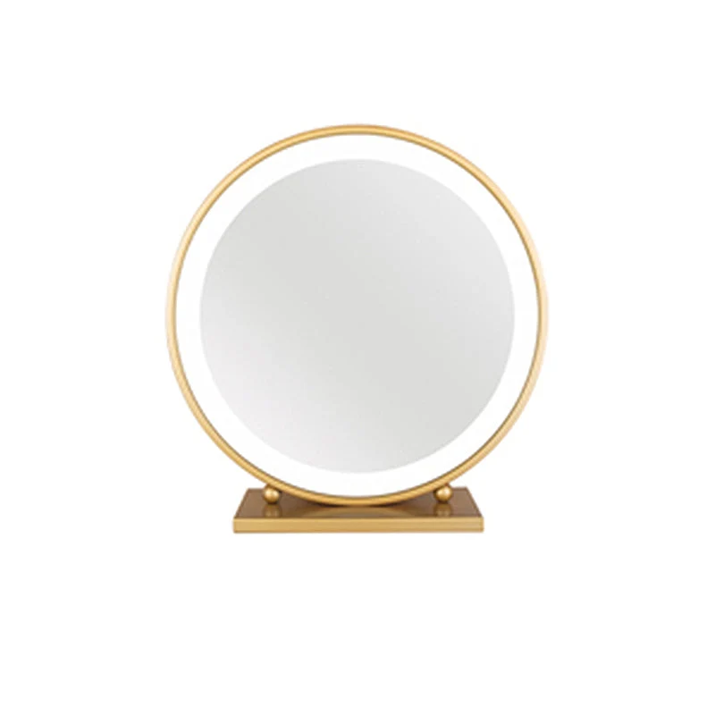 Glam Golden Glass Top Make-up Vanity for Bedroom 29.53" Height