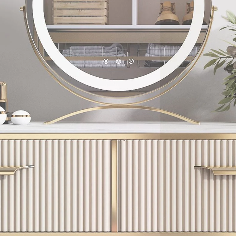 5-Drawers Dressing Table Luxurious Metal Make-up Vanity Table