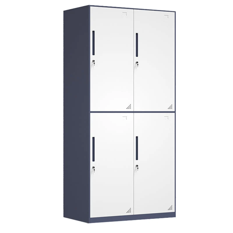 Modern Steel Wardrobe Cabinet White and Grey Wardrobe Armoire