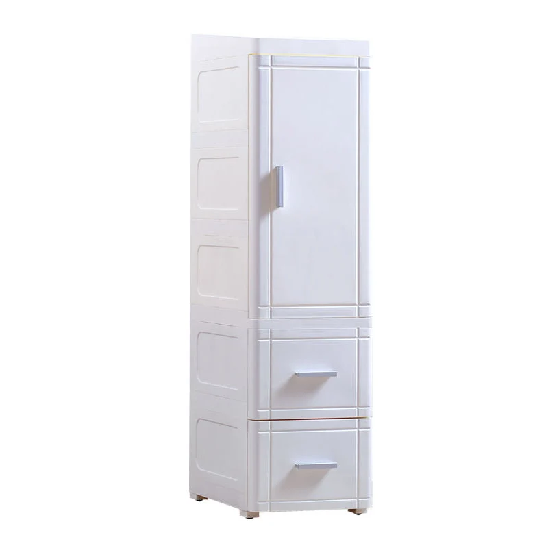 37.4" H Nightstand Plastic Night Table with 1 Door and 2/3-Drawer
