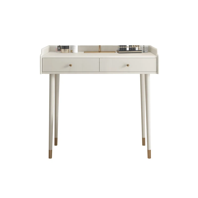 Bedroom Contemporary Storage Box 2-Drawer Cream Vanity Dressing Table