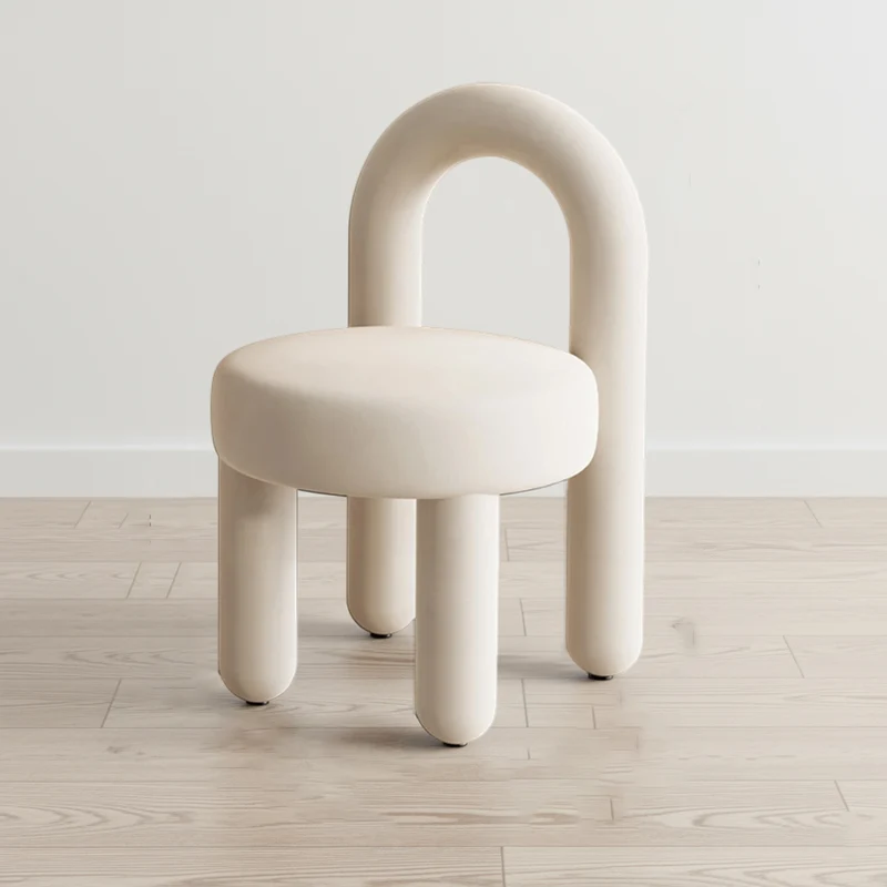 Contemporary Scandinavian Sintered Stone Solid Wood Iron Velvet Sponge Round Accent Chair & Table Set For Living Room