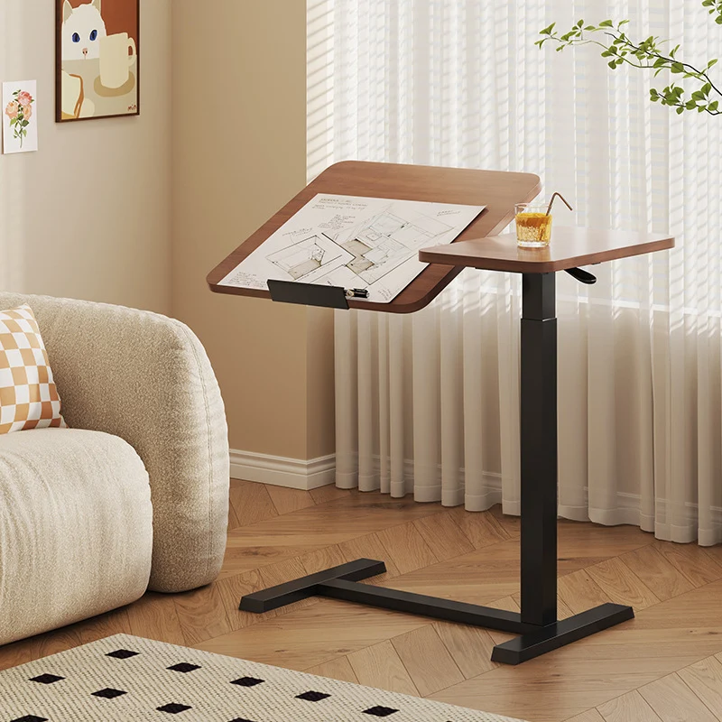 Modern Minimalist Rectangular Particle Board Carbon Steel Side Table 1-Tier For Living Room