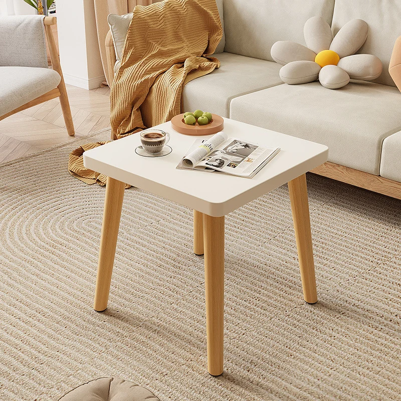Modern Minimalist Square Particle Board Side Table 1-Tier For Living Room