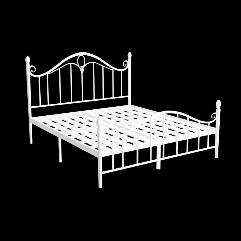 Contemporary Open-Frame Bed Steel Bed Frame with Arched Headboard